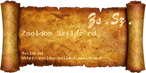 Zsoldos Szilárd névjegykártya