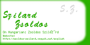 szilard zsoldos business card